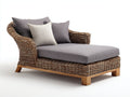Sonnenliege Polyrattan 185x90x88 cm - Braun-Grau - Komfortable Gartenliege mit Kissen