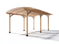 Pavillon Holz 420 x 320 x 260 cm - Naturholz - für Garten modernes Design