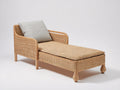 Sonnenliege Polyrattan 190x70x78 cm - Naturbraun-Grau - klassische Gartenliege für Außenbereich