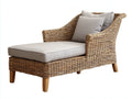 Sonnenliege Polyrattan 165x75x88 cm - Natur-Beige - Modernes Lounge Design für Garten und Terrasse