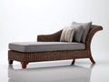 Sonnenliege Polyrattan mit Polster 175 x 78 x 88 cm - Braun-Grau - für Garten klassisches Design